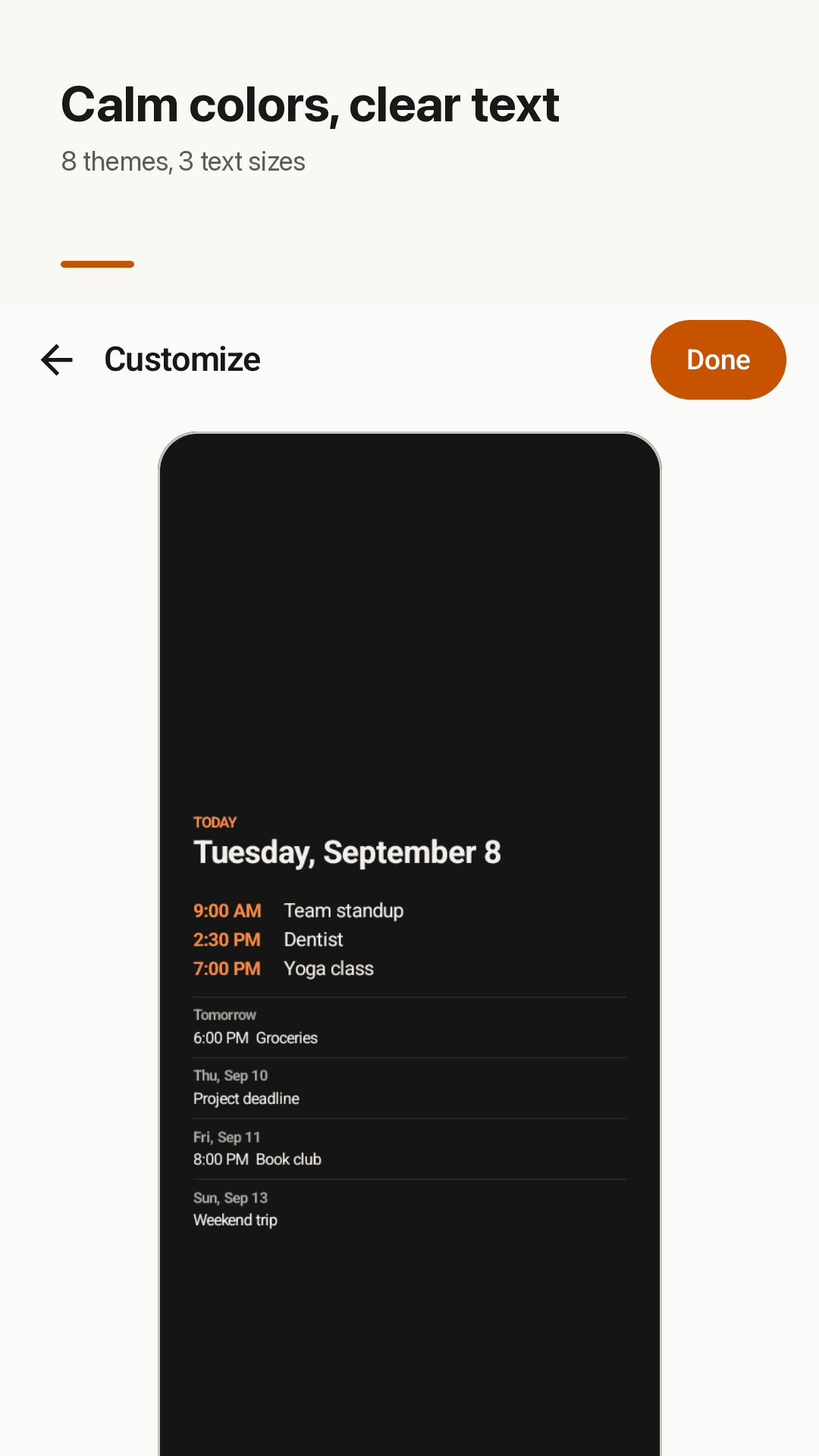 8 calm color themes