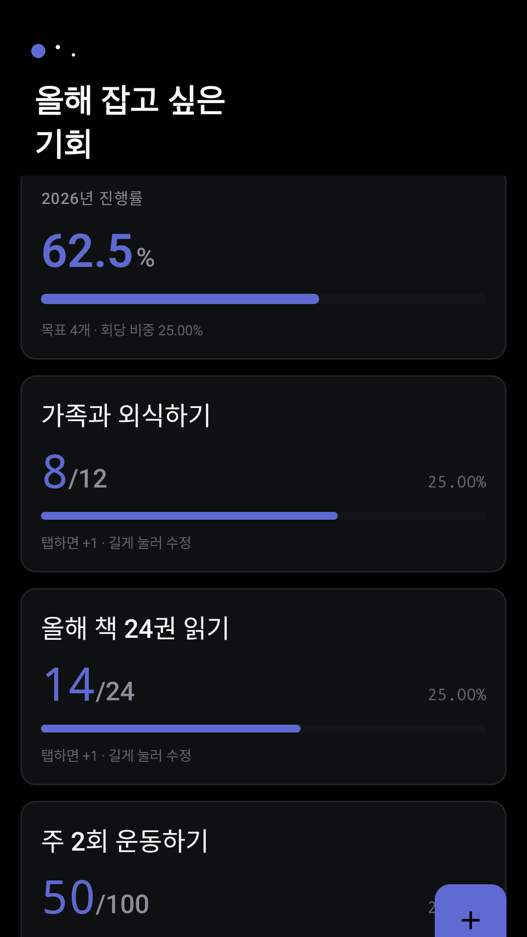 남은 시간 안의 목표
