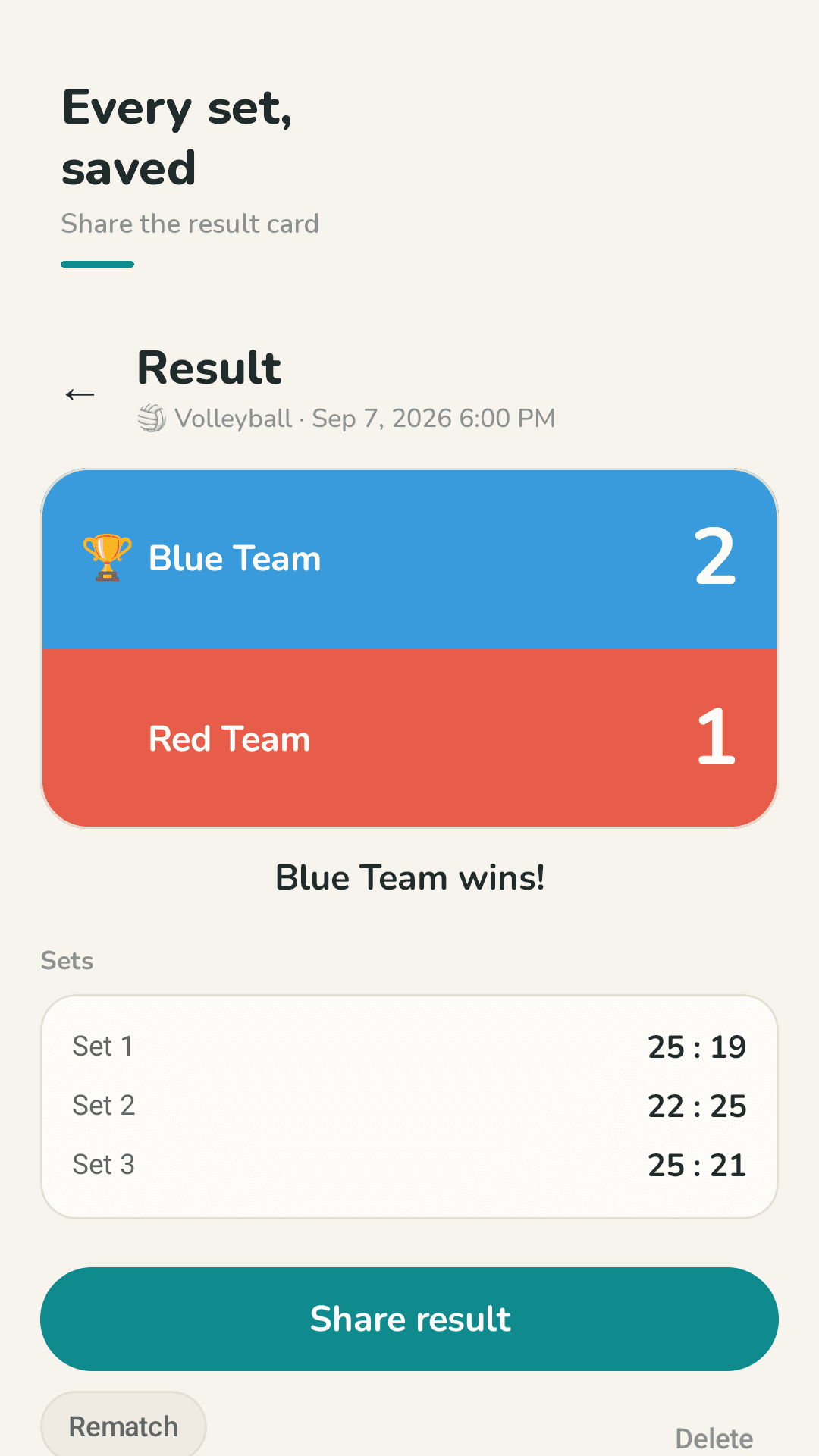 Every set, saved