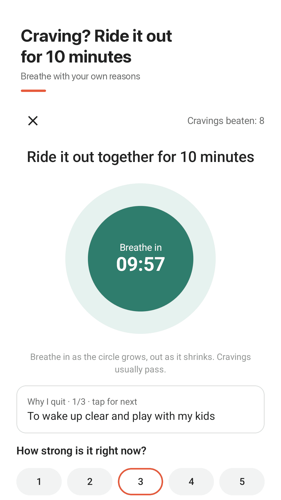 Craving? Ride it out for 10 minutes