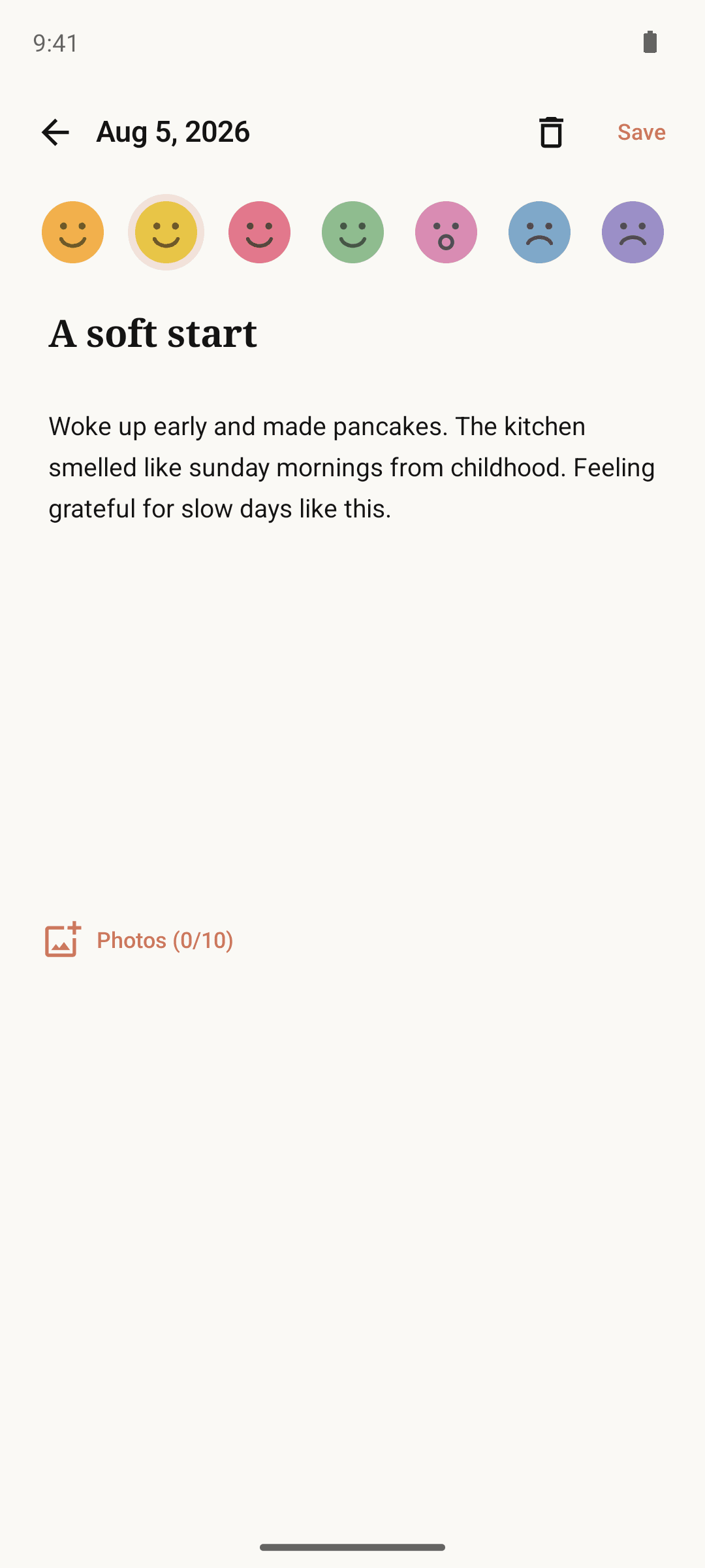 Editor with moods and photos