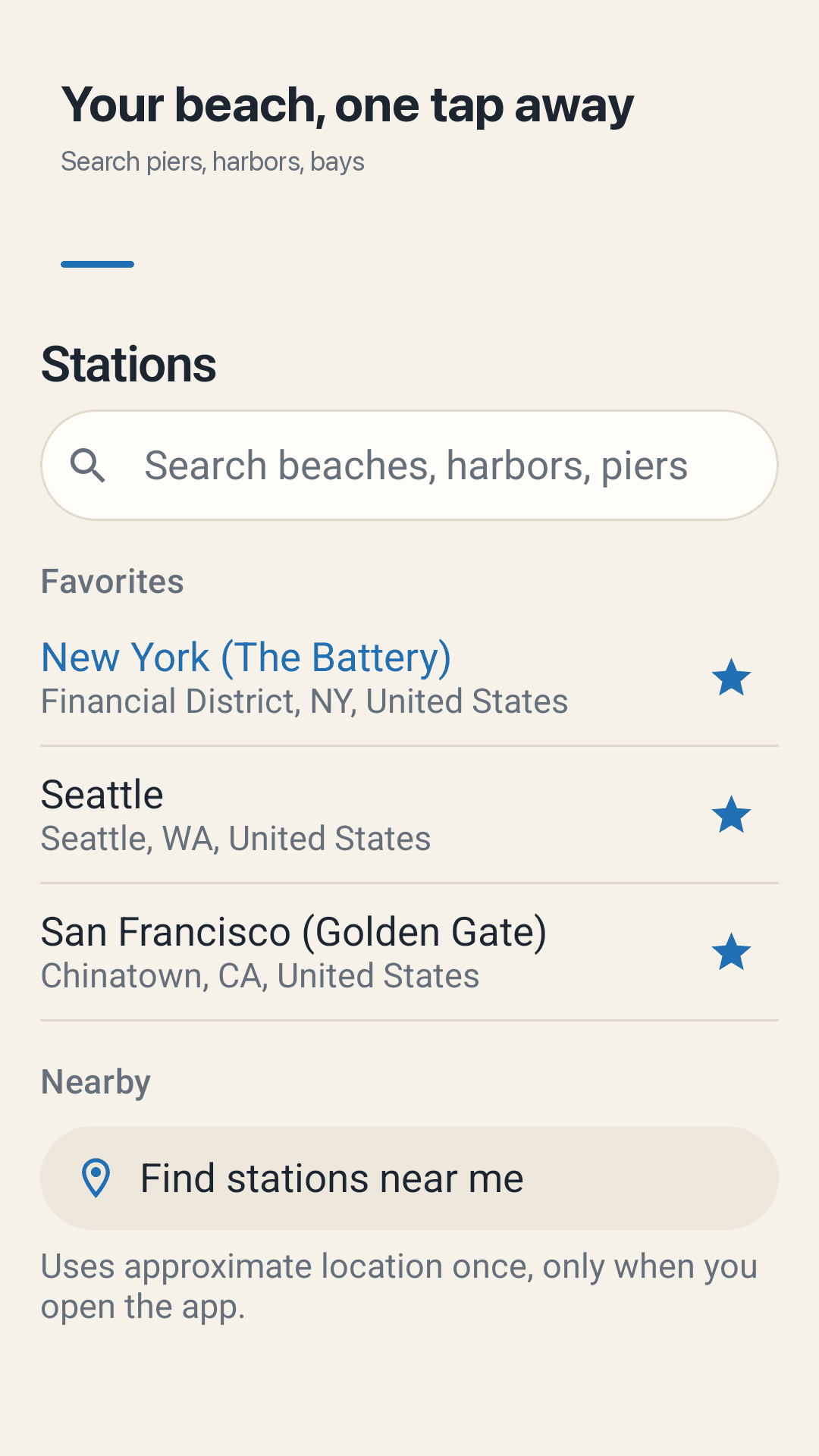 Find and star stations