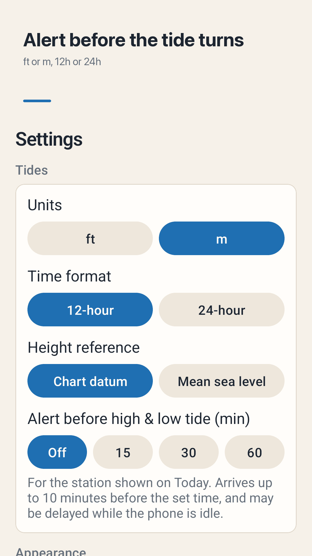 Alerts and units