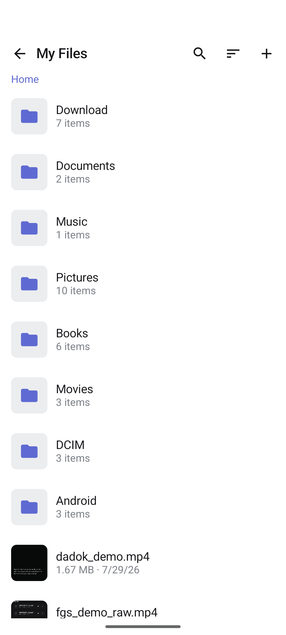 Fast folder browsing