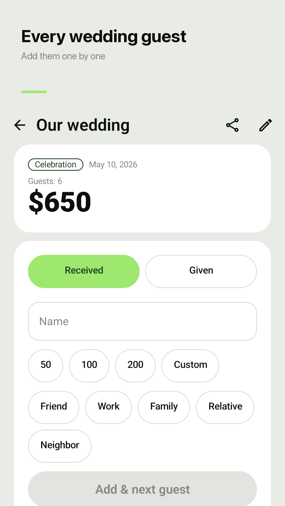 Add every wedding guest in one go