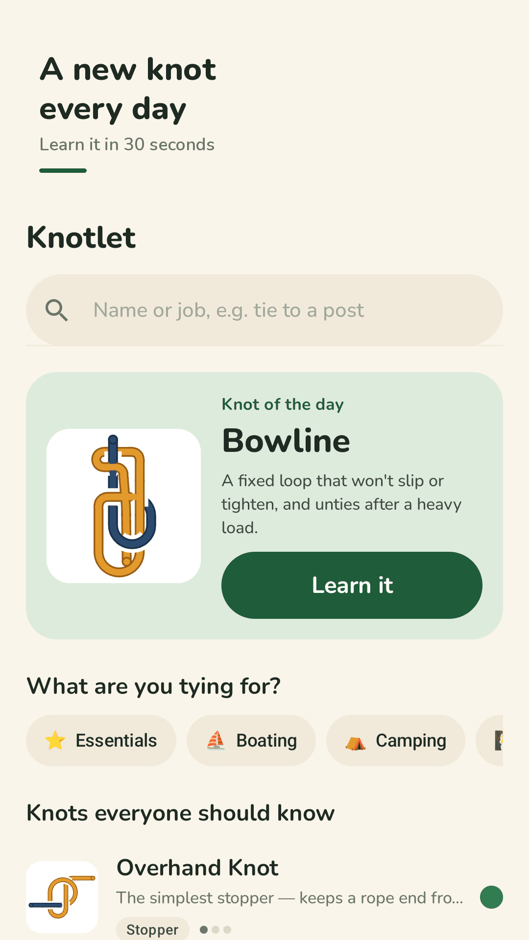 A new knot every day