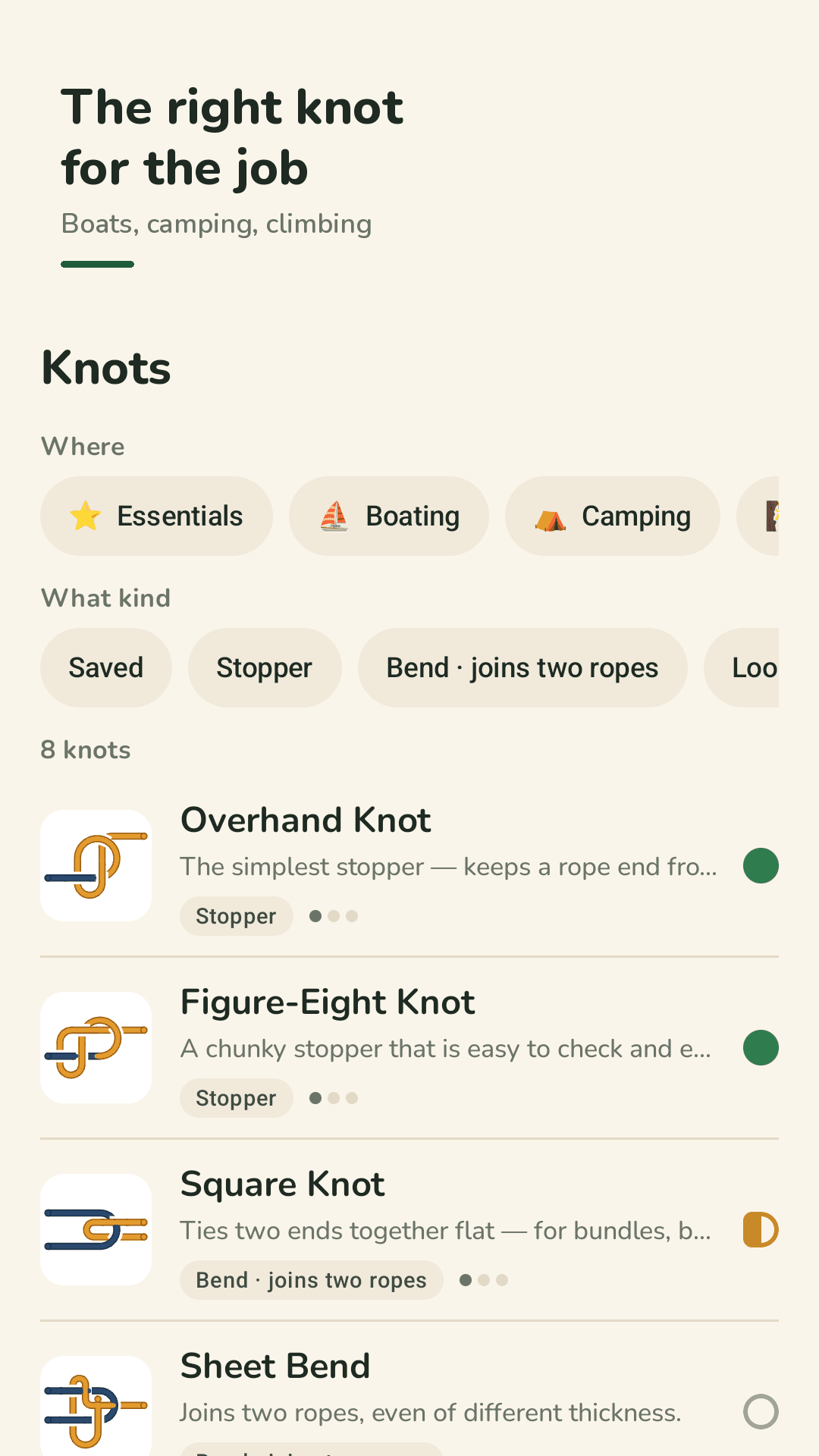 The right knot for the job