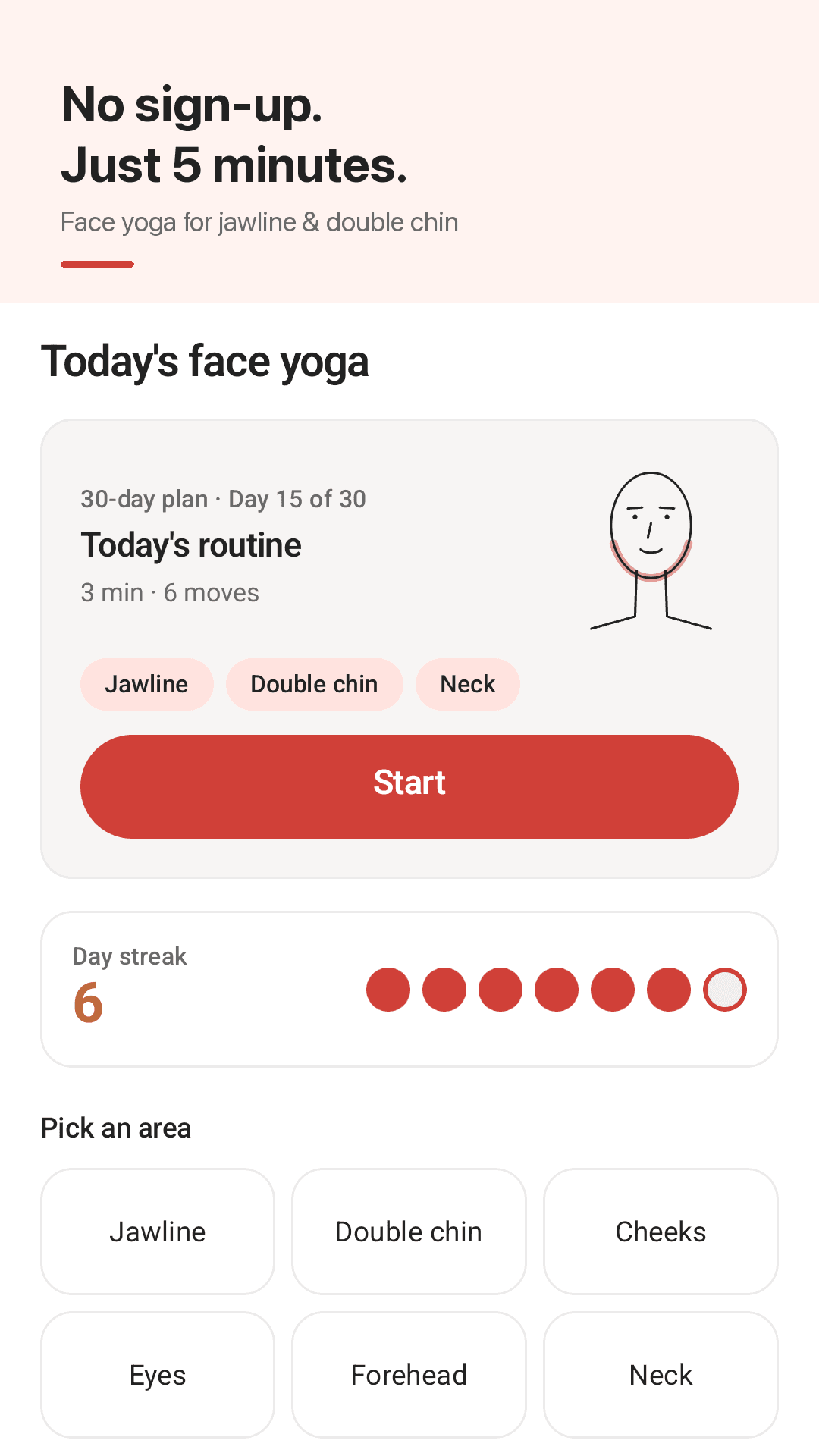 Mewly home screen โ today's routine and streak
