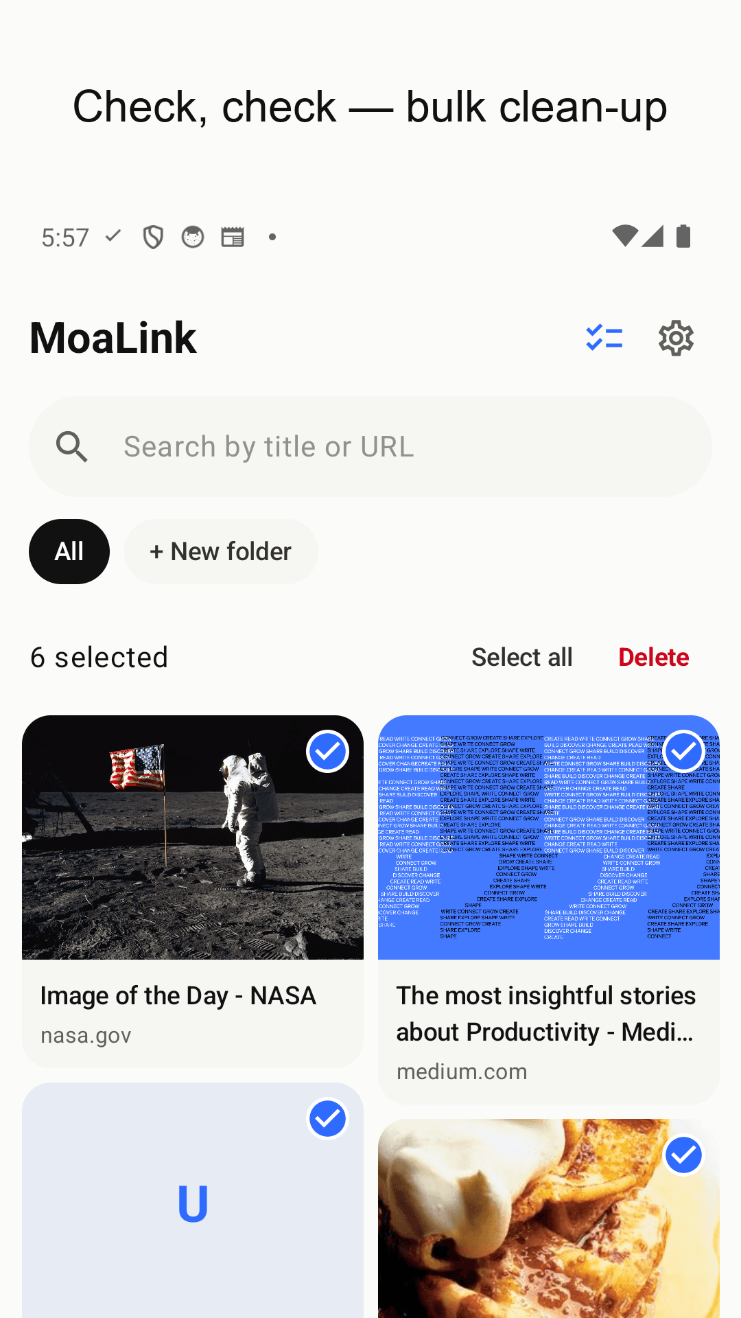 Check, check - clean up in one multi-select pass
