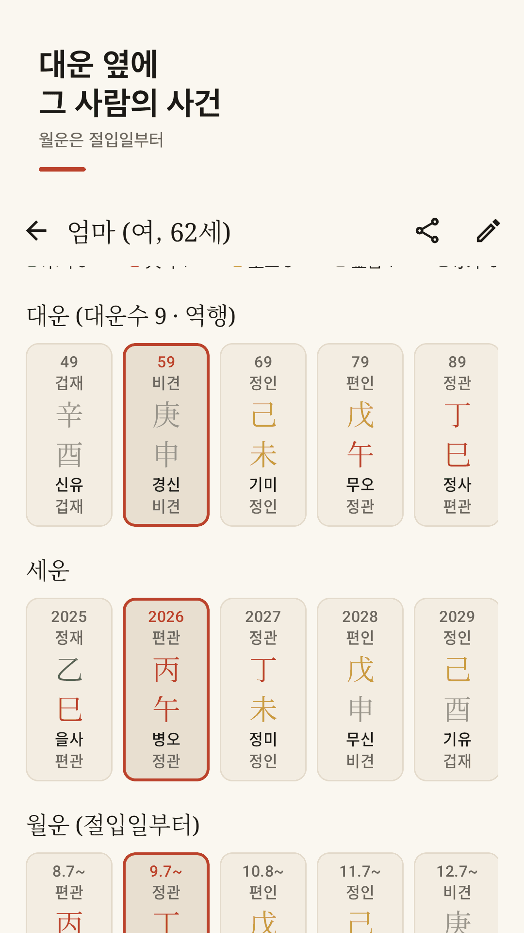 대운 옆에 그 사람의 사건
