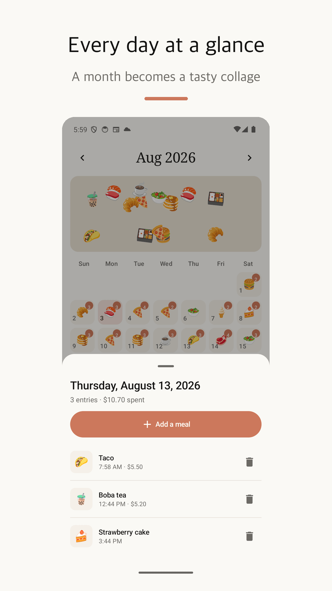 Home widget and reminder settings