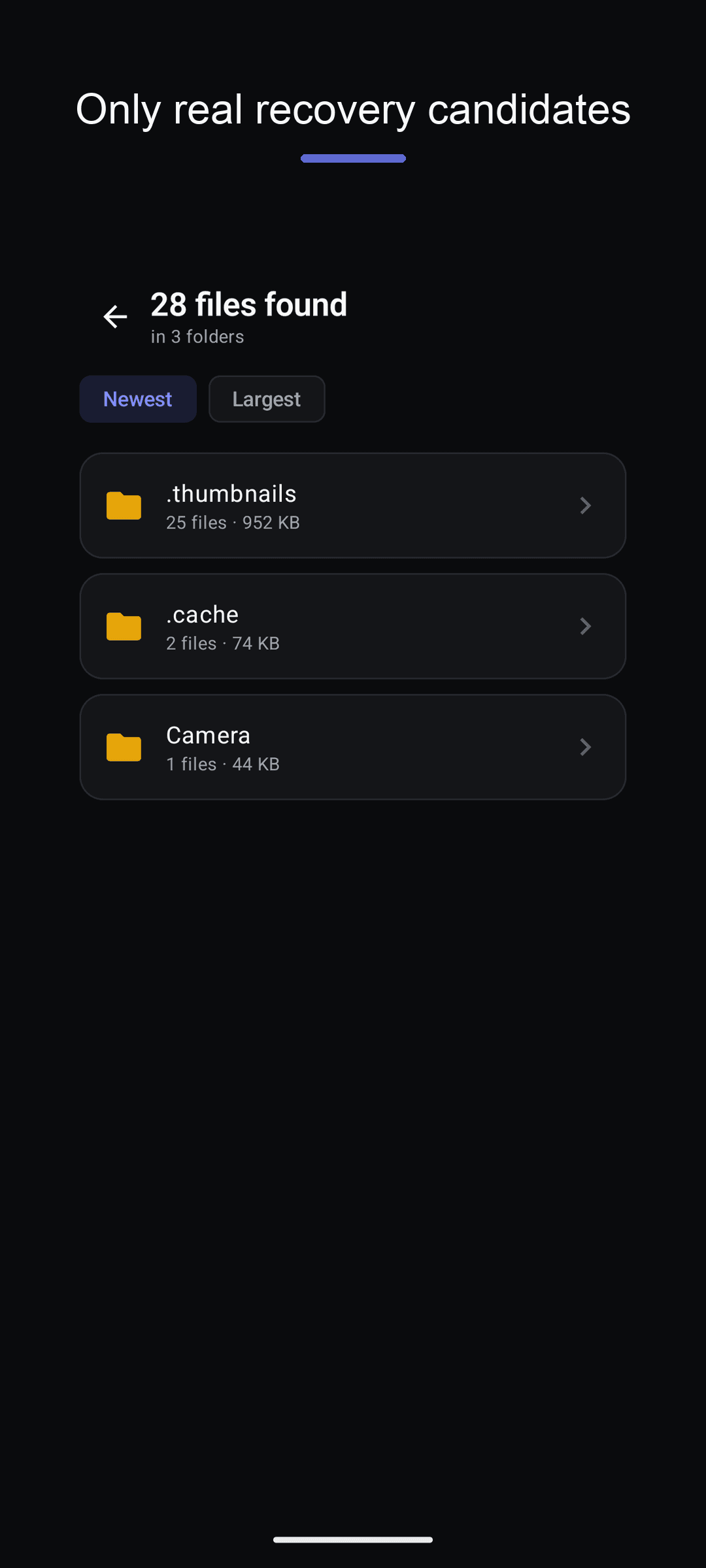 Deep Scan reaches hidden folders