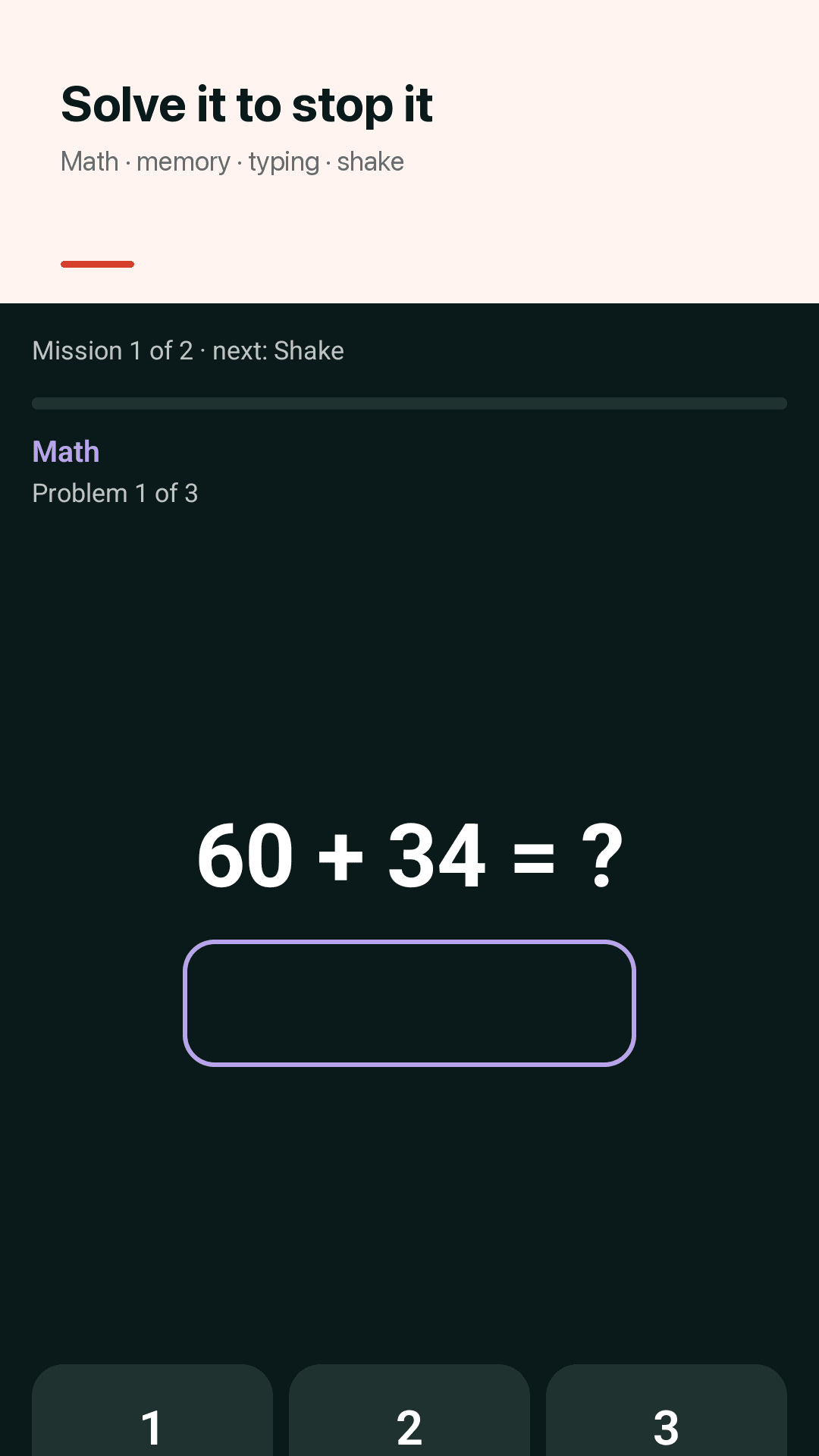 Solve it to turn it off
