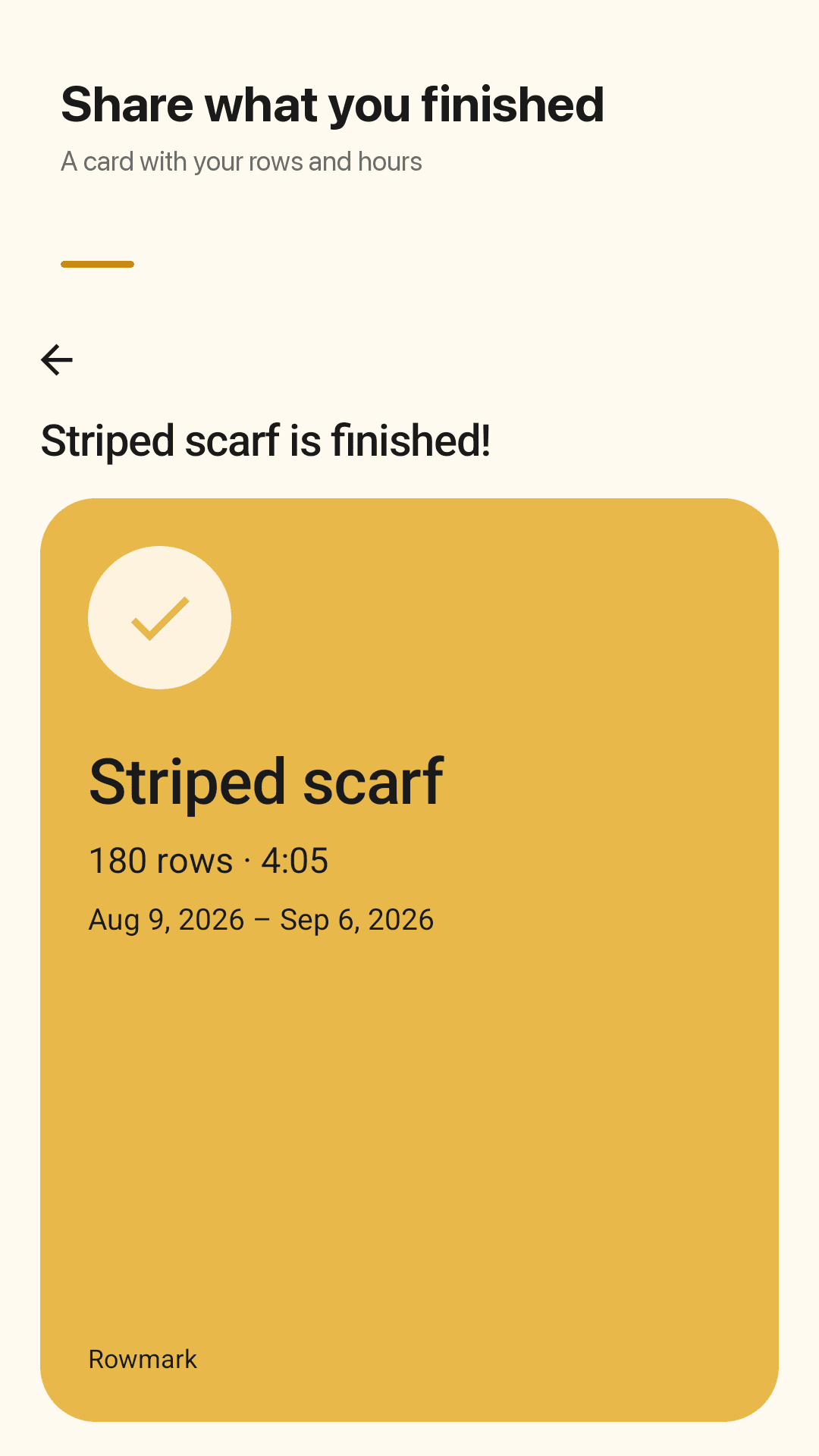 Share a card with your rows and hours