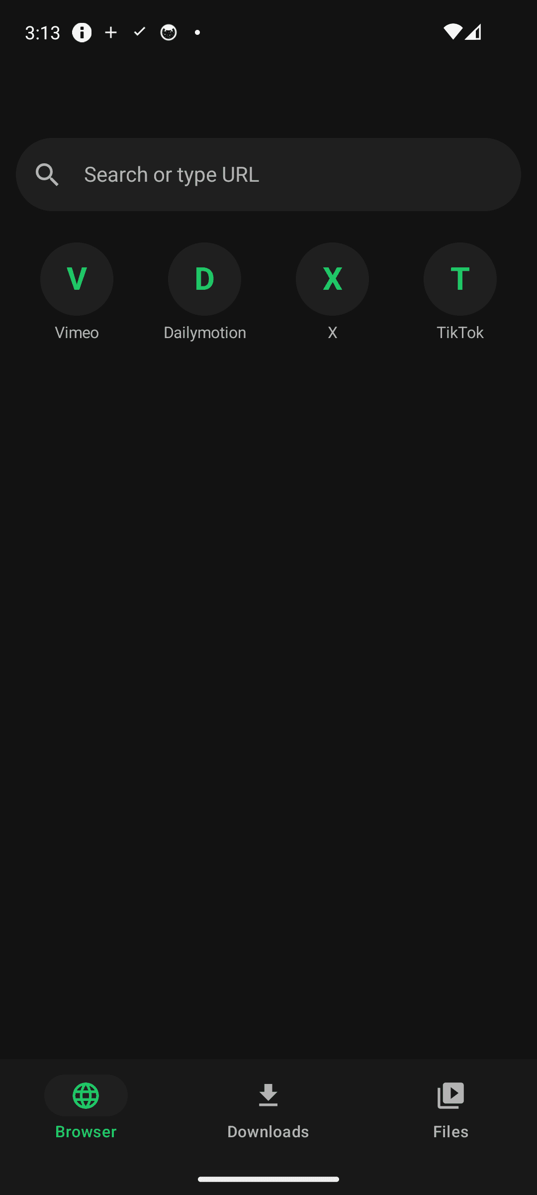Browse any site with the built-in browser